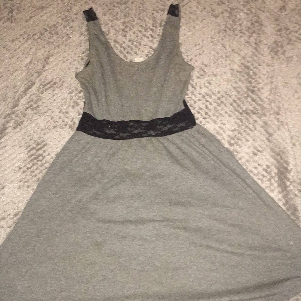 Black and Grey Skater Dress